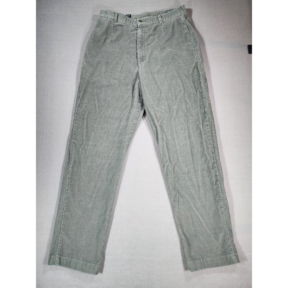 Vintage Lands' End Corduroy Sage Green High Rise Women's 12 Straight Leg Trouser